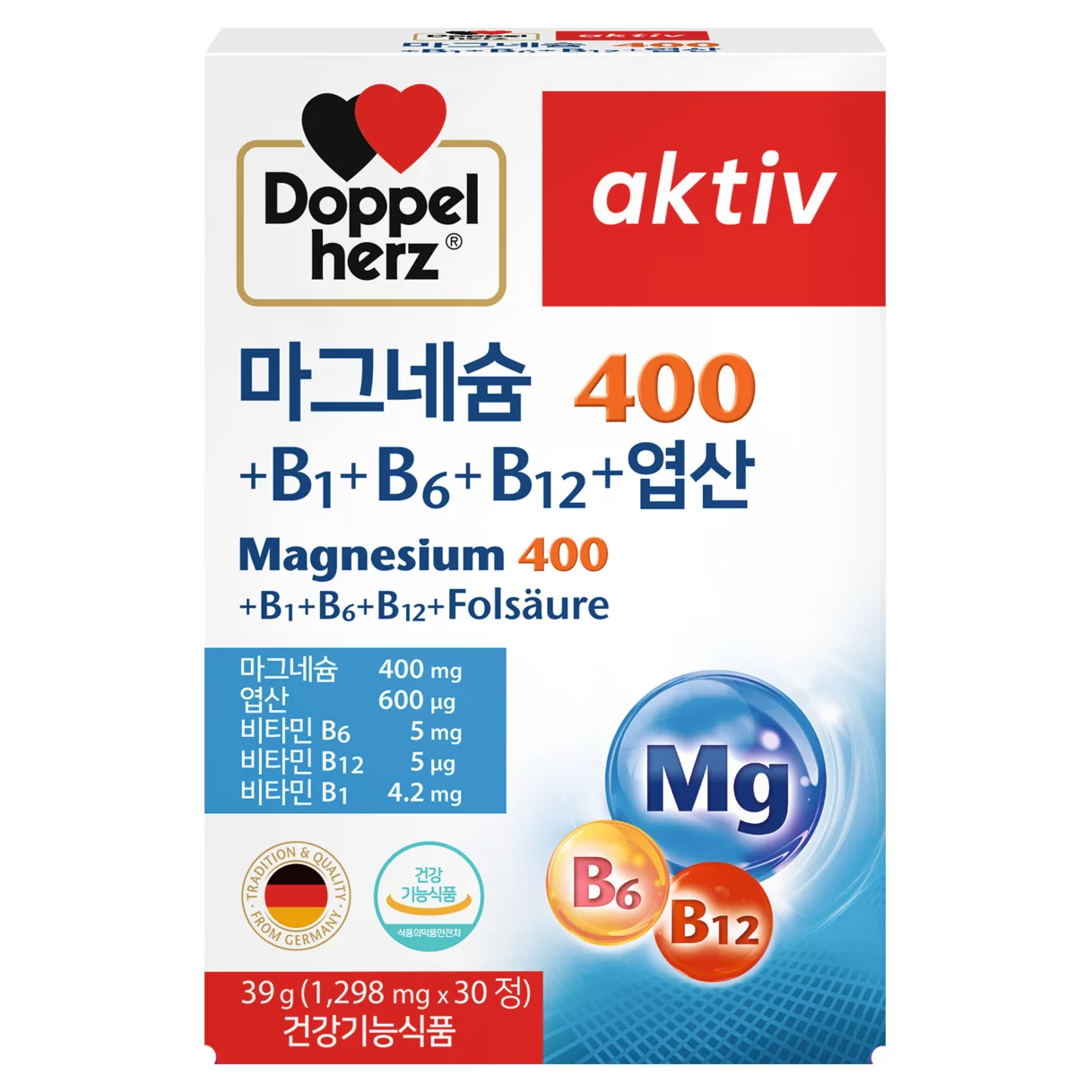Doppelherz aktiv 마그네슘 400 정면도